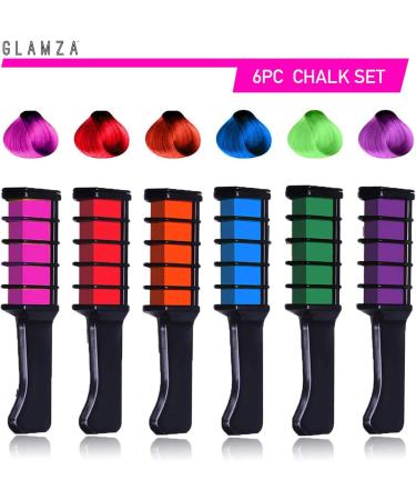 Hair Chalk GLAMZA Hair Chalk for Kids x6 Vibrant Hair Chalks for Girls Women & Children - Buy Online on GoSupps.com
