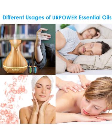 URPOWER 6 Aromatherapy Essential Oils Diffuser Gift Set - Lavender, Peppermint, Sweet Orange, Eucalyptus, Tea Tree, Lemongrass - 100% Pure Oils - 10ml Each - Buy Online on GoSupps.com