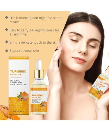 WRANBAO Facial serum with turmeric oil firming oil for the skin with turmeric vitamin serum moisturizes and illuminates antiaging facial serums for women and men 2 pieces 2 pieces - Buy Online on GoSupps.com
