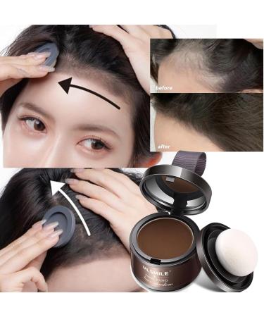 Hairline Powder Root Touch Up Powder Instant Hair Loss Concealer Hair Powder for Thinning Hair Hair Powder Women Windproof & Sweatproof Hair Root Concealer (Dark Brown) - Buy Online on GoSupps.com