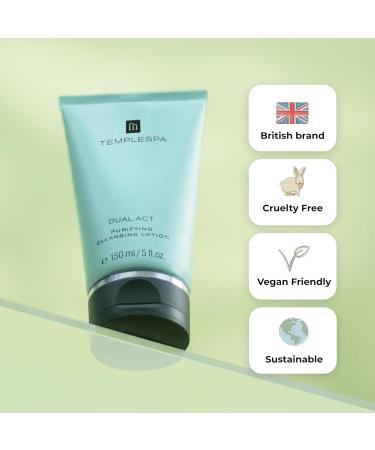 TEMPLESPA Dual Act Face Cleanser for Combination Skin | Balance T-Zone & Dry Areas | Natural Cruelty-Free & Vegetarian | 5.0 fl. oz - Shop Internationally - Buy Online on GoSupps.com