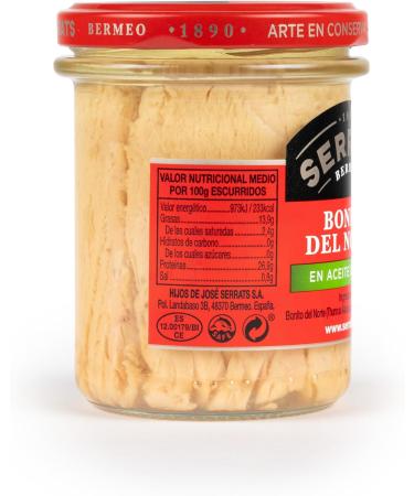 SERRATS 6 Stuks Bonito from the North of the Cantabrian Sea in Olijfolie 190g - Buy Online on GoSupps.com