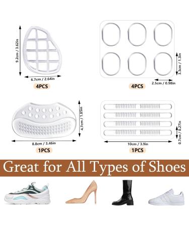 Heel Grips & Pads for Big Shoes - 4 Pairs Clear Inserts | Comfort for Men & Women - Buy Online on GoSupps.com
