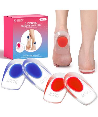 2 pairs of heel spur inserts heel cushion heel protection for shoes heel cushion for shoes heel spural tendon gel pillows for comfort-orthopedic gel inlay ease gel insert (s: 35-39)