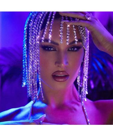 STONEFANS Rhinestone Tassel Headpiece - 1920s Flapper Crystal Head Chain for Women - Buy Online on GoSupps.com