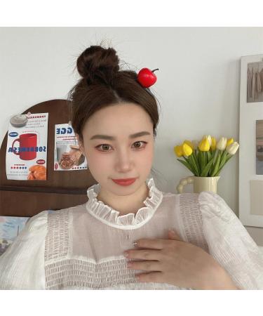 gaobaozhu Cute Red Apple Hair Clips Funny Fruit Hairpin Girl Hair Barrettes Cartoon Side Clip Bangs Hairpins Simulated Fruit Hair Accessories for Ladies Girls Gift - Buy Online on GoSupps.com