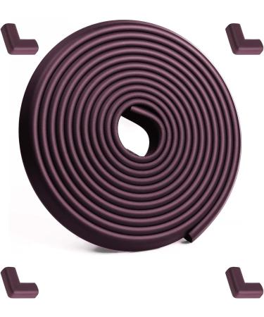 Corner Edge Safety Protector Set - 14ft Edge + 4 Corners, Reddish-Brown Soft Foam Strip, Baby Proofing Guards with 3M Adhesive for Table, Furniture, Sharp Edges Protection - Buy Online on GoSupps.com
