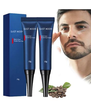 EAST MOON MANS COOL Tender Eye Cream Men's Gentle Care Eye Cream Lifts Firming Anti-Wrinkle Eye Tightener East Moon Awaken Peptide Lifting Eye Gel Reduces Puffiness (2PCs)