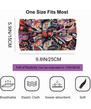 IMOMENT Boho Wide Headbands for Women - Non Slip Fashion Headwrap for Yoga, Running & Sports - Set of 26 - Buy Online on GoSupps.com