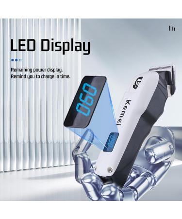 Buy KEMEI KM-232 Electric Beard Trimmer for Men - Cordless Hair Clipper Kit with LED Display - Best International Shipping - Buy Online on GoSupps.com