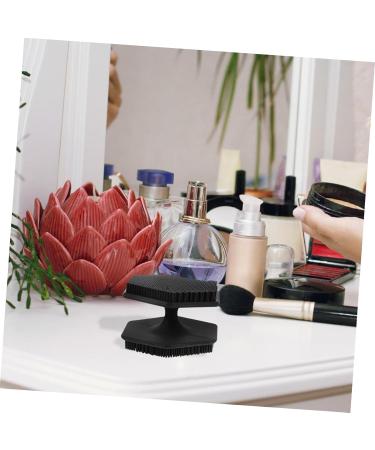 DOITOOL Face Brush Pores Cleaner Oily Skin Face Scrub Scrubber Face Wash Brush Face Cleansing Brush for Blackhead Double Head Cleaning Brush Makeup Brush Beard Brush Washbasin 6.50X6.50X4.00CM Black - Buy Online on GoSupps.com
