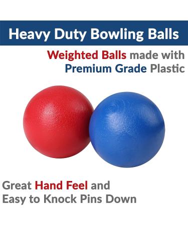 Sterling Sports Premium Wooden Lawn Bowling Skittles Set - 11 Pins with Carrying Mesh Bag - Indoor and Outdoor Game - 10 Heavy Solid Wooden Pins and 2 Balls - Buy Online on GoSupps.com