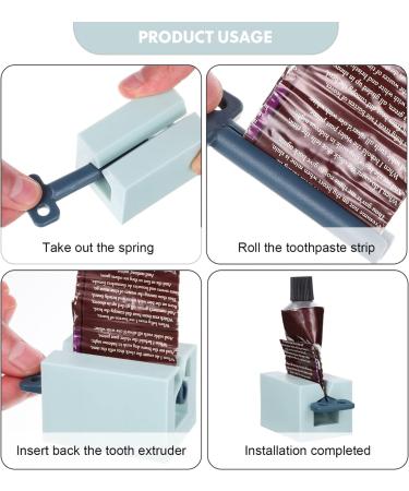 Healifty Toothpaste Squeezer Pack of 6 - Bathroom Organizer Stand for Saving Toothpaste & Creams - 6pcs Pink White Light Blue - Buy Online on GoSupps.com