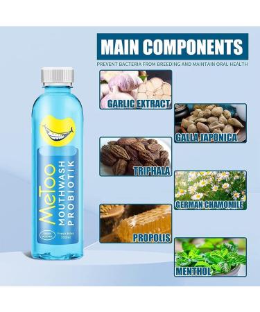 Bright teeth mouthwash probiotic tartar control mouthwash probiotic tartar control mouthwash clean teeth fresh breath - Buy Online on GoSupps.com