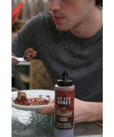 Hot Star Honey Chocolate & Caramel Sauce | Hand Crafted Sweet Honey Sauces | Perfect Topping for All Desserts Cakes and Ice Creams . Twin Pack 610 g Bottles - Buy Online on GoSupps.com