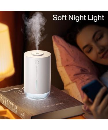 SMARTDEVIL 500ml USB Desktop Humidifier for Bedroom and Office - 2 Mist Modes, Auto Shut-Off, Super Quiet - Ideal for Travel and Plants - White - Buy Online on GoSupps.com