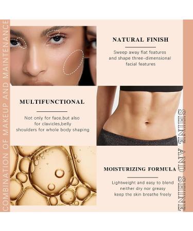 NewBang Natural Matte Finish Liquid Contour Stick with Cushion Applicator - Waterproof Cream Concealer for Face & Body - Buy Online on GoSupps.com