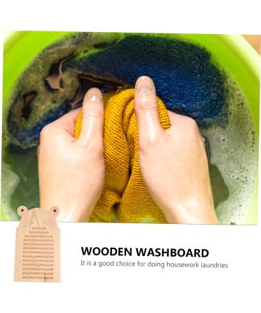 Buy FOMIYES Mini Wooden Washboard - 1pc Laundry Clothes Washing Board (17x10cm) for Home Use | International Shipping Available - Buy Online on GoSupps.com