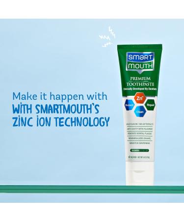 Smart Mouth Whitening Toothpaste with Fluoride - Clean Mint 6 oz (Pack of 5) | Brighten Your Smile Worldwide - Buy Online on GoSupps.com