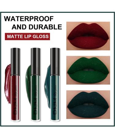 3Pcs Matte Lip Gloss Set Matte Liquid Lipstick Set Lip Stain Long-Lasting Waterproof Lipgloss Makeup Gift Lipsticks Set Vibrant Lips Set (#08) - Buy Online on GoSupps.com