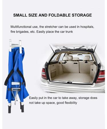 Portable Emergency Rescue Stretcher with Wheels Aluminum Alloy Stretcher Bed Patient Transport Flat Stretcher for Hospital Sports Venues Orange - Buy Online on GoSupps.com