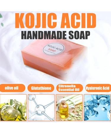 NIDONE 2pcs Kojic Acid Soap Skin Whitening Rich Foams 140g Kojic Soap Natural Organic MultiUsage Kojic Acid Soap for Facial Back Legs Body - Buy Online on GoSupps.com