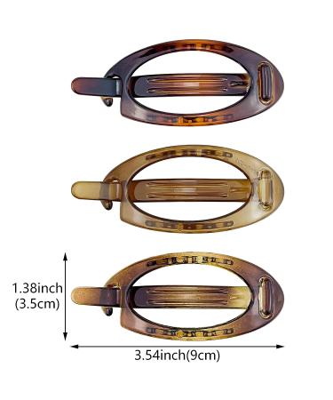 6 Pcs French Oval Hair Barrette Clips - Strong Hold Grip Hair Accessories for Women & Girls - Buy Online on GoSupps.com
