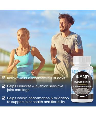 Hyaluronic Acid Supplements, 850mgKeszciy - High Bioavailable Dietary Hyaluronic Acid - Advanced Joint Support with Hydrolyzed Collagen Turmeric Glu-cosamine MSM Vitamin C – 30 Tablets - Pack of 1 - Buy Online on GoSupps.com