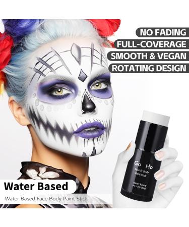 Go Ho White Face Paint Stick - Non-toxic Easily Washable Halloween Makeup for Cosplay Zombie Skeleton & Clown Looks - Buy Online on GoSupps.com