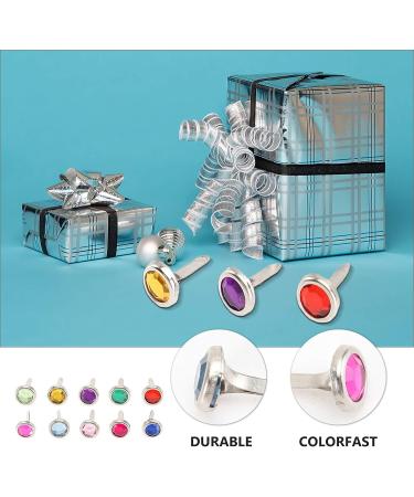 Amosfun 100pcs Mini Heart Brads Metal Fasteners for DIY Crafts 8x15mm - Random Color | Scrapbooking Paper Embellishments - Buy Online on GoSupps.com