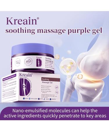 KREAIN Joint & Muscle Soothing Massage Purple Gel Soothes Back Shoulders Knees Lumbar Neck Wrists Hands and Feet (3.5 OZ 3 PCS) - Buy Online on GoSupps.com