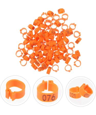 VILLFUL 100 Pcs Pigeon Anklet Numbered Pigeon Deterrent Sound Clips Drumstick Chicken Foot Ring Plastic 1.3X1.3CM Orange - Buy Online on GoSupps.com
