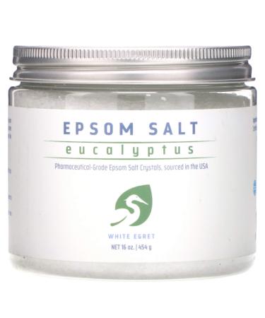 White Egret Personal Care Epsom Salt Eucalyptus 16 oz (454 g)