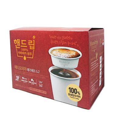 Potable Medium Roast Hand-Drip Coffee 6.3g 10 Cups - 100% Genuine Coffee Beans (Ethiopia Yigacheffe G.2) Medium Roast Ethiopia