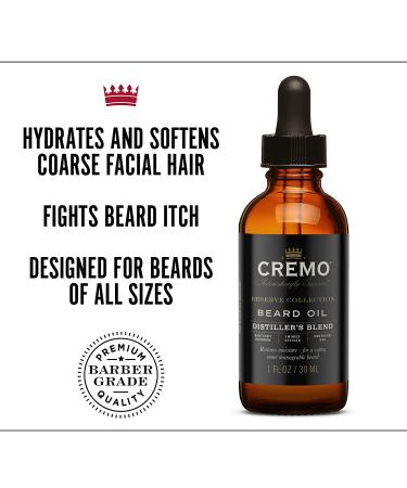 Cremo Reserve Collection Beard Oil - Reserve Blend 1 fl oz (30 ml) | Hydrate & Nourish Your Beard - Buy Online on GoSupps.com
