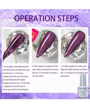 Cat Eye Gel Nail Polish Magnet Glitter Nail Gel Polish Auroras Shining Gel Nail Gel Cat Eye Pearl Shell Sparkle Gel Nail Polish Soak Off UV Led Gel Nail Polish Home Diy Manicure Nail Varnish (7#) - Buy Online on GoSupps.com