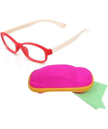 Children's Glasses Frames for Ages 5-12 | Clear Lens Stylish Red & Pink Cases Available - Buy Online on GoSupps.com