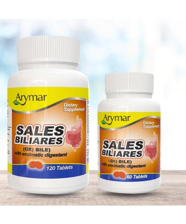 Arymar Sales Biliares Ox Bile with Digestive Enyzmes 60 Tabs 1 Count (Pack of 60) - Buy Online on GoSupps.com