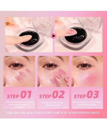 Color Changing Blush Waterproof Black Cream Blush - Non-Greasy Cheek and Lip Blush Tint Long-Lasting Temperature Changing Blush for Beautifying - Buy Online on GoSupps.com