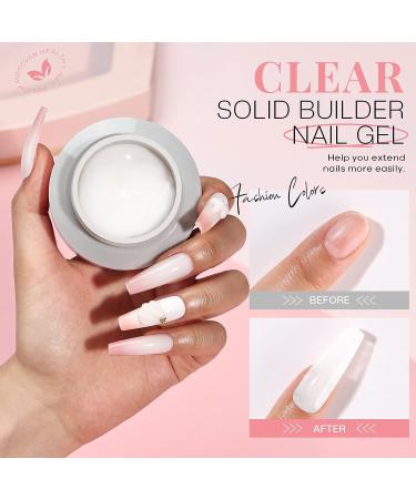 Morovan Solid Builder Nail Gel - 1OZ | Non-Sticky UV Gel for Nail Extension and Sculpture - White, Strong, and DIY Friendly - Buy Online on GoSupps.com