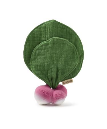 Oli & Carol - Mini Doudou Teething Ring for Babies Pink Ramona the Radish
