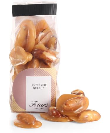 Friars Buttered Toffee Brazil Nuts - 250G Bag | Special Bolivian Brazil Nut Coated in Brittle Butter Toffee | Gifts For Special Occasions & Gifts | Unusual Artisan Sweets | Suitable for Vegetarians