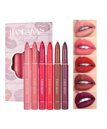 Anglicolor Matte Lip Liner Pencil Set - 12 Assorted Colors High Pigmented Natural Lip Makeup Soft Pencils Precise  HANDAIYAN long-lasting Lip Liners  Vegan  Cruelty-Free (Set B)
