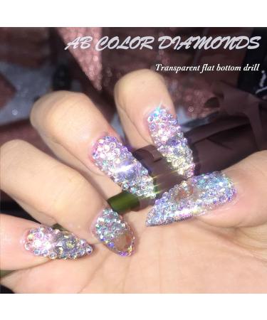 2880pcs SS3 1.3mm Crystals AB Nail Rhinestones for Nail Art Decoration - Round Flatback Glass Gems Stones for Nails, Crafts, Makeup & Accessories (2880Pcs SS3) - Buy Online on GoSupps.com