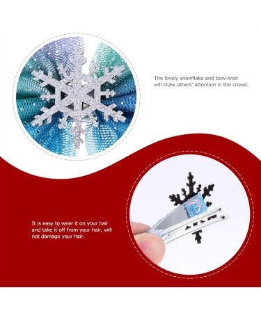 Frcolor 3-Piece Christmas Snowflake Hairpins | Glitter Snap Clips for Girls | Perfect Winter Wedding & Party Hair Jewelry - Buy Online on GoSupps.com