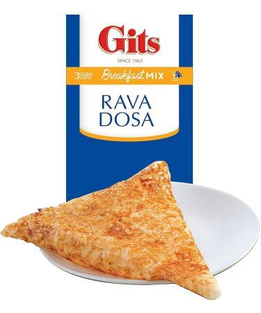 Gits Dosa | Idli | Upma | Vada | Medu Vada | Uttappam | Dokla | Sambhar | Packora | Handvo | Snacks | Ready Mix (Pack of 1 Gits Rava Dosa Mix 200g) Gits Rava Dosa Mix 200g Pack of 1 - Buy Online on GoSupps.com