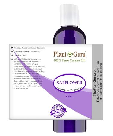 4 oz Cold Pressed Safflower Oil - 100% Pure Natural Carrier for Skin, Body, and Face - Buy Online on GoSupps.com
