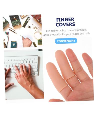 8 Pairs Finger Covers - Cutting Finger Tip Protectors Sleeves Guards | 1.5x1.5cm - International Shipping Available - Buy Online on GoSupps.com