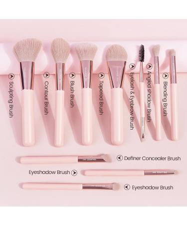 MAANGE Makeup Brushes Premium Synthetic Makeup Brush Set Make up Brushes for Foundation Concealers Powder Eyeshadow Synthetic Bristles 10 Piece Set - Buy Online on GoSupps.com