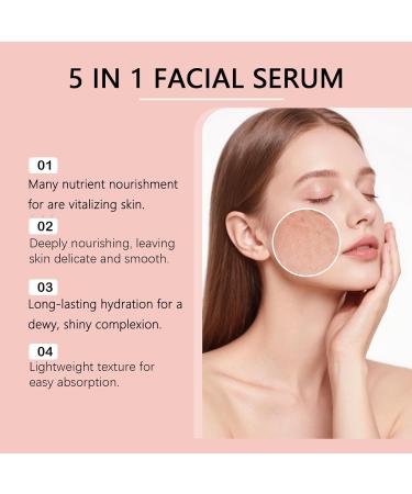  yxcully 5-in-1 Vitamin C Face Serum - 5-in-1 illuminating anti-aging face serum nourishing and hydrating reduces fine lines improves skin elasticity and evens skin tone (3 pcs) - Buy Online on GoSupps.com